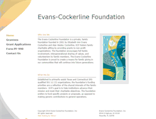 Tablet Screenshot of evanscockerlinefoundation.org